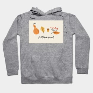 Autumn composition with hand drawn botanical elements Hoodie